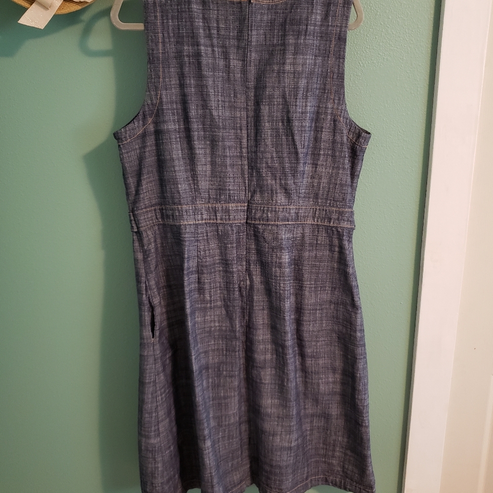 Liz Claiborne Denim Sleeveless V-Neck Sundress - Picture 3 of 6